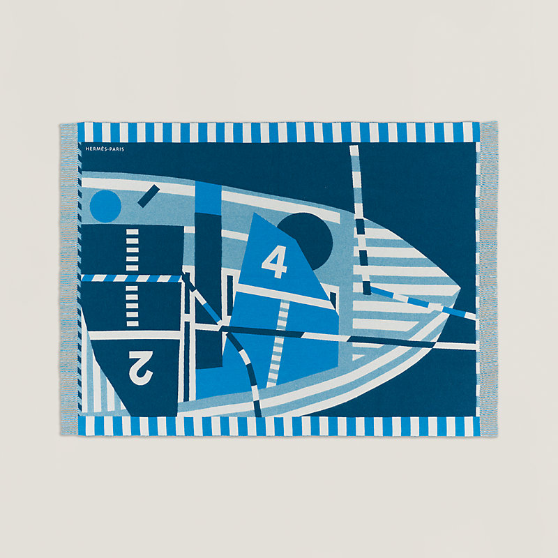 t*o様 24時間値下げ！HERMES　Mieux d'Artistes 青と白 Optimist 24 blanket | Hermès USA